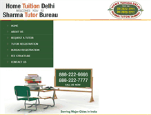 Tablet Screenshot of hometutiondelhi.com